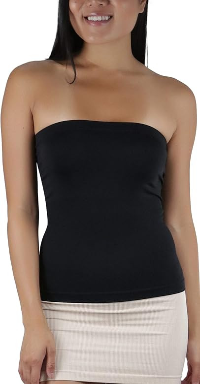 ToBeInStyle Women's Sexy Sleek & Slimming Layering Bandeau Strapless Tube Top | Amazon (US)