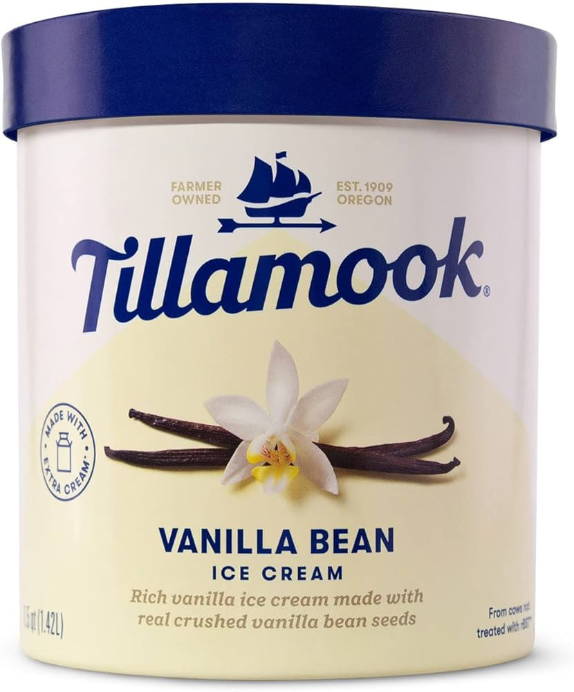 Tillamook Vanilla Bean Ice Cream, 48oz | Amazon (US)