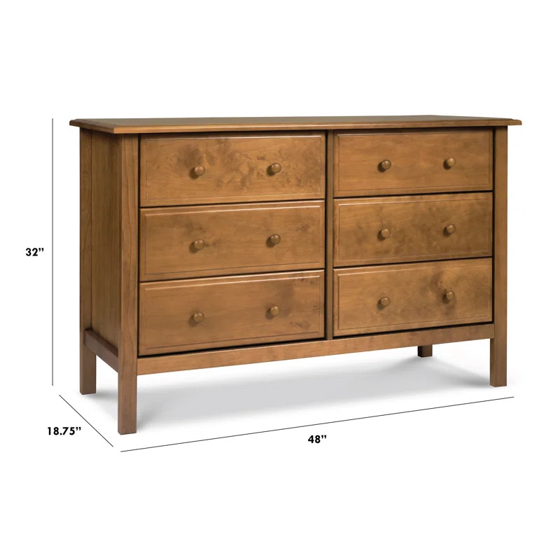 Jayden 6 Drawer 48" W Double Dresser | Wayfair North America