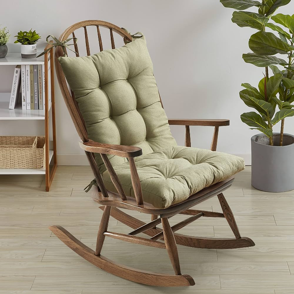 Sweet Home Collection Rocking Chair Cushion Premium Tufted Pads Non Skid Slip Backed Set of Upper... | Amazon (US)