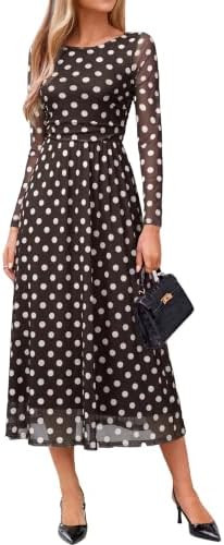 Simplee Womens Fall Floral Long Sleeve Cocktail Wedding Guest Maxi Dress | Amazon (US)