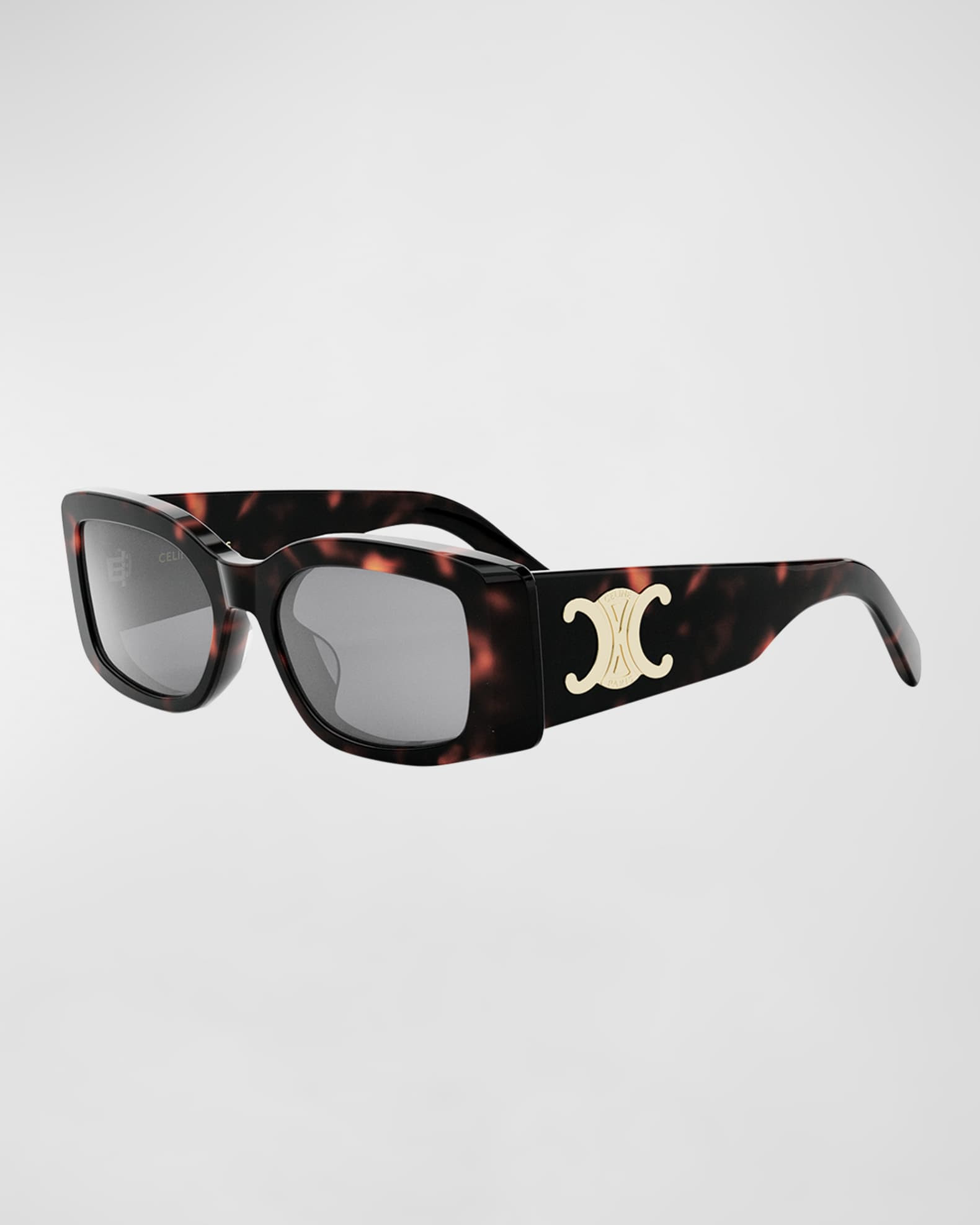 Celine Triomphe Acetate Rectangle Sunglasses | Neiman Marcus