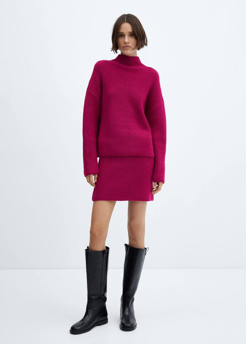 Turtleneck knit sweater -  Women | Mango USA | MANGO (US)