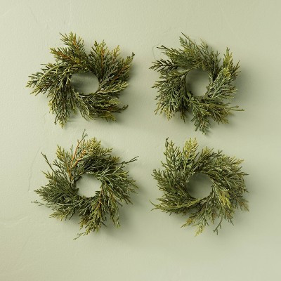 4ct Cedar Napkin Rings Green - Hearth & Hand™ with Magnolia | Target