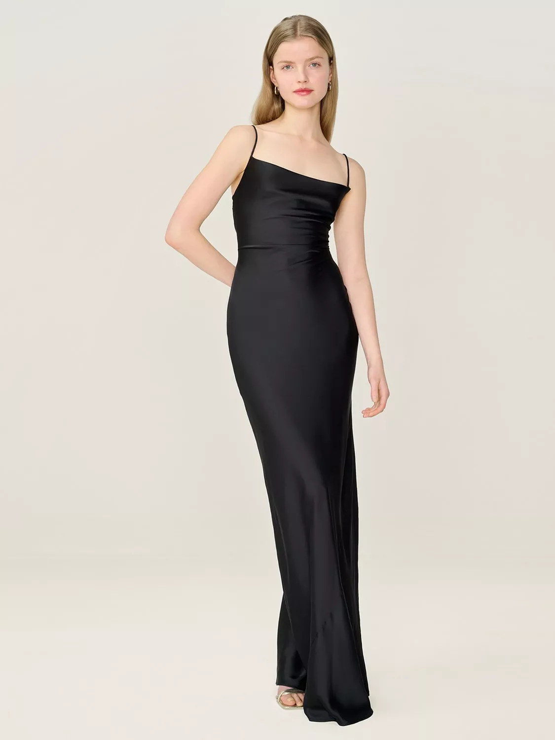 OMNES Ginny Sleeveless Satin Maxi Dress | John Lewis (UK)