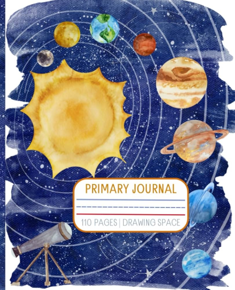 Primary Composition Journal | Watercolor Artwork: Space | Grades K-2 | Story Journal | Dotted Mid... | Amazon (US)