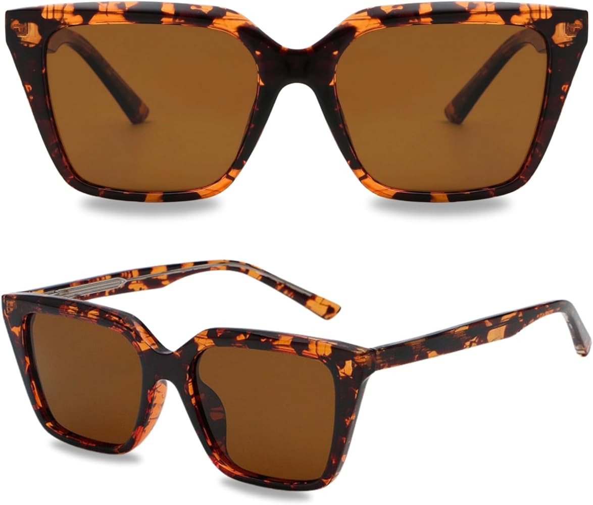 Trendy Sunglasses for Women - Vintage Retro Cateye Y2K Fashion Sun Glasses for Girls | Amazon (US)