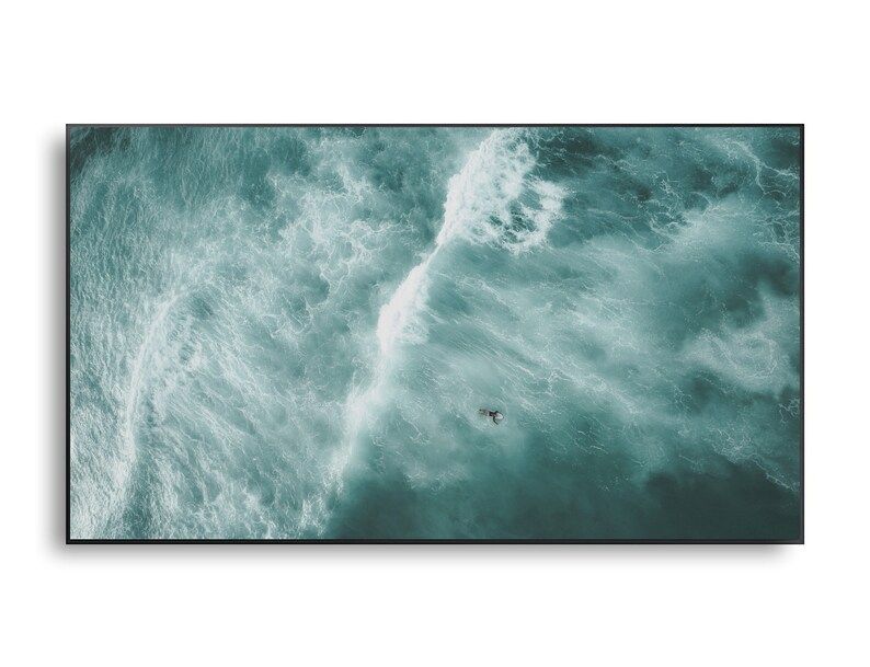 Samsung Frame TV Art Ocean Bird View Deep Blue Ocean Raging | Etsy | Etsy (US)