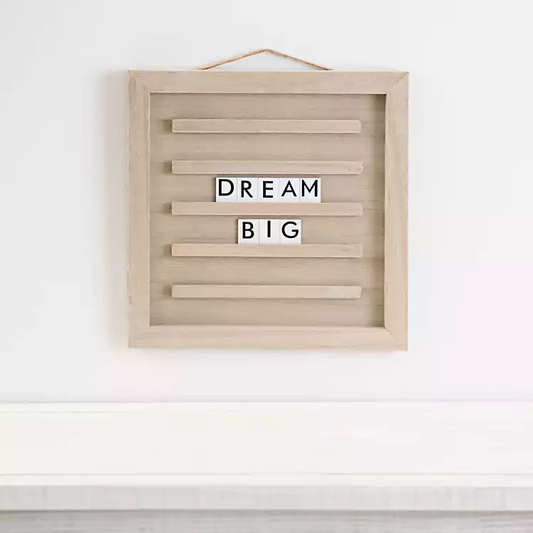Natural Wood Scrabble Tiles Letter Board | Kirkland's Home