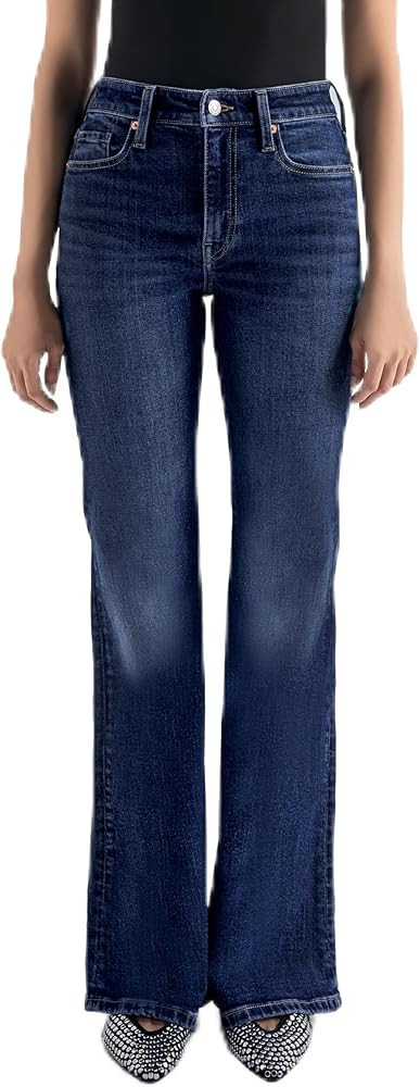 Flare Jeans for Women - Mid Waisted Fly Denim Bell Bottom Pants - Premium Women Flare Jeans | Amazon (US)