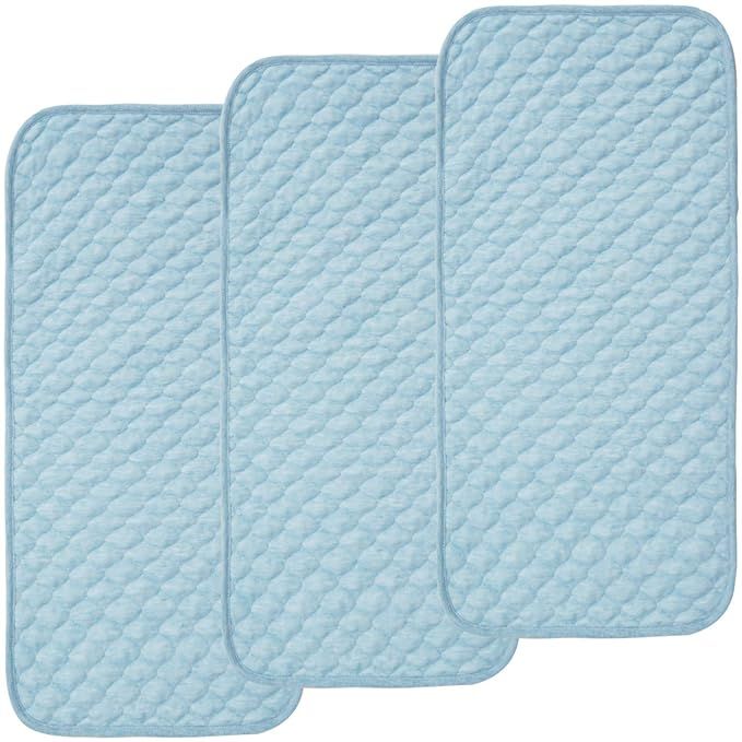 BlueSnail Quilted Thicker Waterproof Changing Pad Liners, 3 Count (Blue) | Amazon (US)