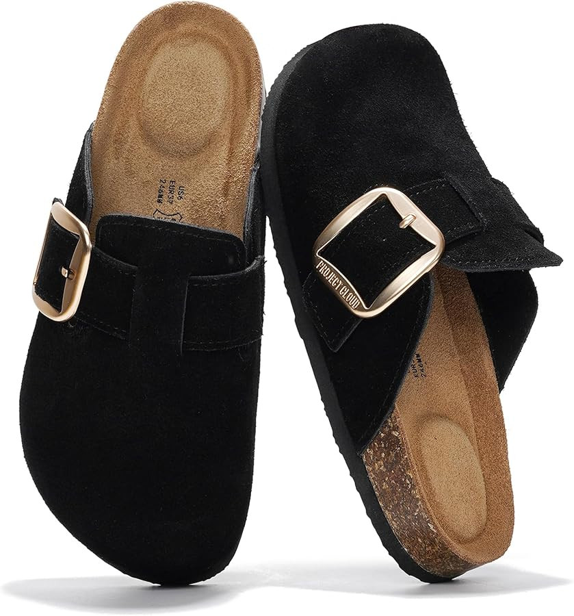 Project Cloud Genuine Leather Clogs for Women Shoes - Memory Foam Insole, Non-Slip & Natural Cork... | Amazon (US)