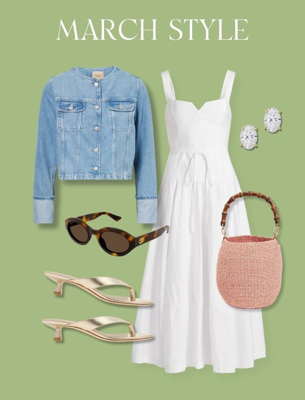 This entire outfit is currently on sale! From this brand new Cinq a Sept dress to these Gucci sunglasses and the cutest denim jacket for spring 🌸😍✨

#LTKgrwm #LTKSaleAlert #LTKootd