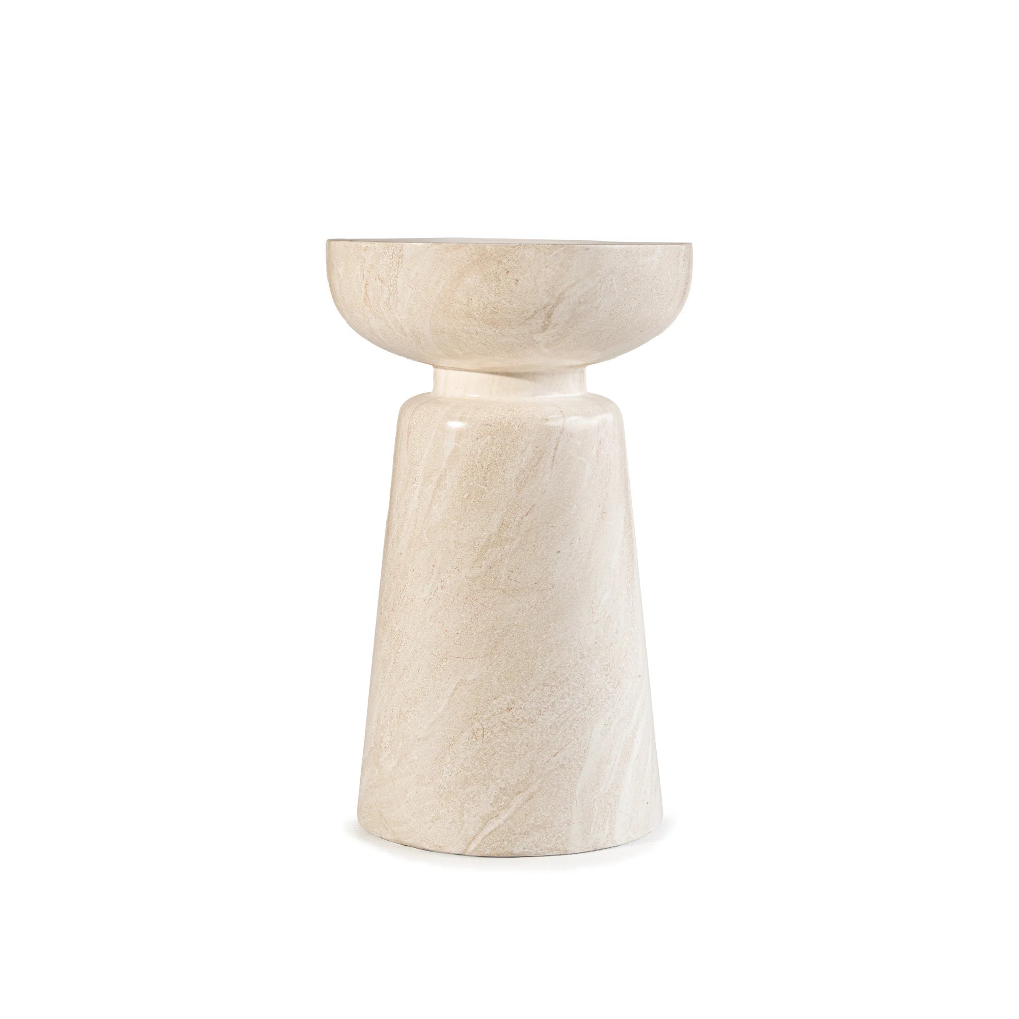 Outdoor Faux Stone Chalice Side Table | Joss & Main