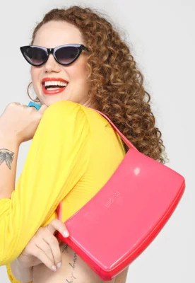 Bolsa Melissa Baguete Bag Rosa | Dafiti (BR)