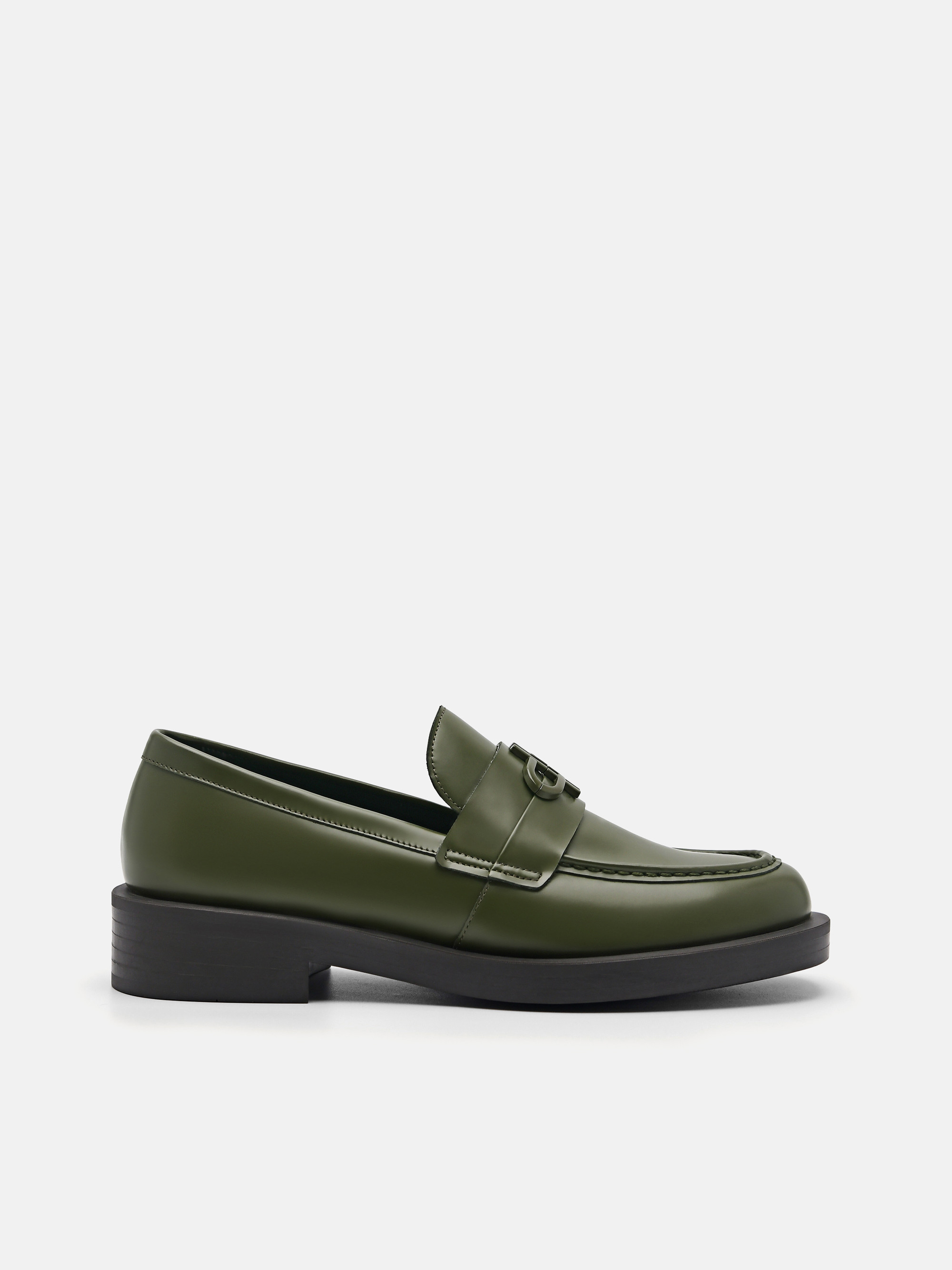 Military Green PEDRO Icon Leather Loafers | PEDRO | Pedro Shoes