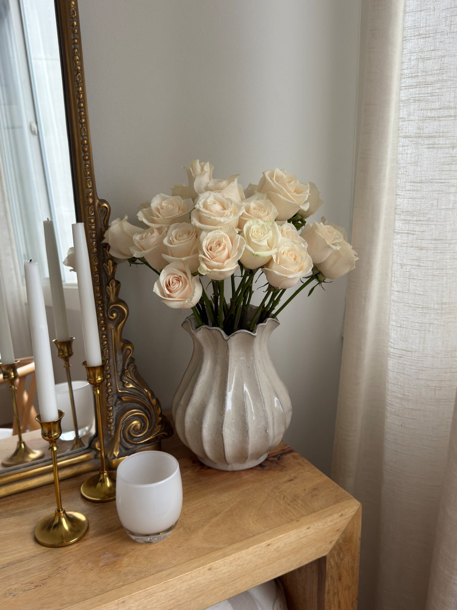 Gorgeous $20 vase!! I have the 9” size and this is 2 dozen roses 🤍 love an affordable home find 

#LTKselfcare #LTKHome
