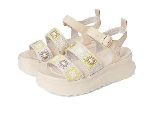 HEYDUDE Women's Delray Buckle Cottage Crochet Egret/Lavender/Multi 9 Medium | Amazon (US)