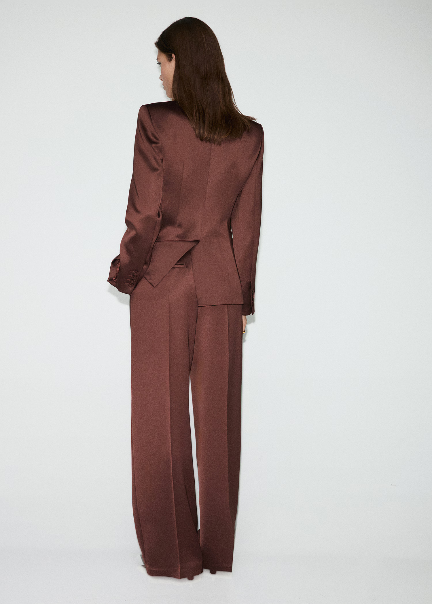 Satin suit trousers | MANGO (UK)