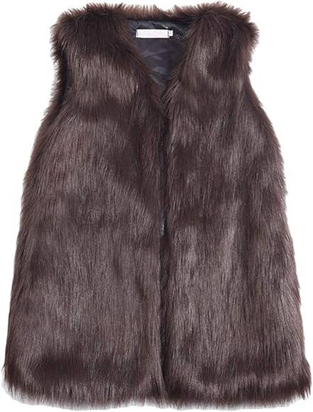 Youhan Women's Faux Fur Vest Coat Sleeveless Jacket | Amazon (US)