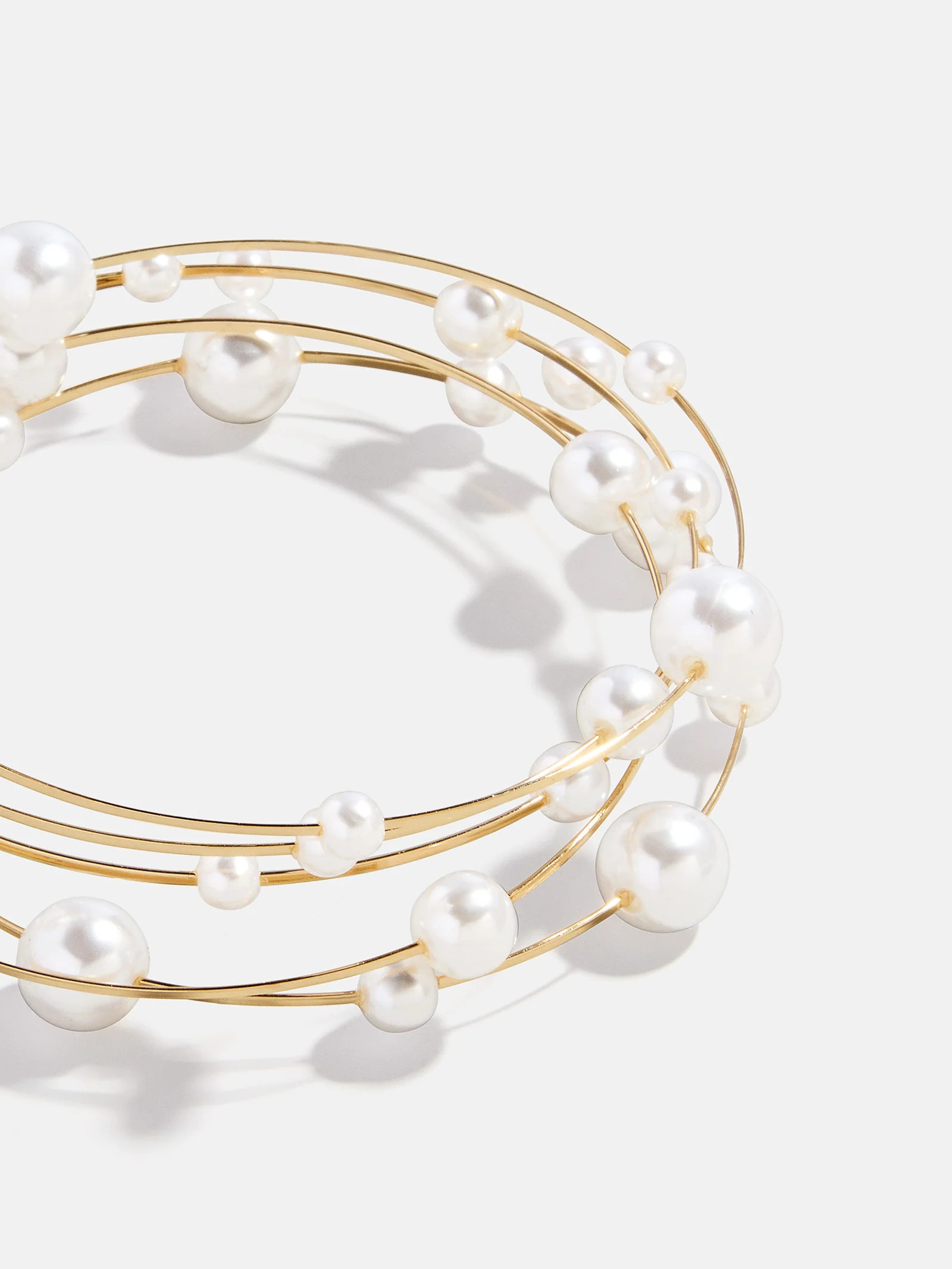 Blair Pearl Bracelet Set - Gold/Pearl | BaubleBar