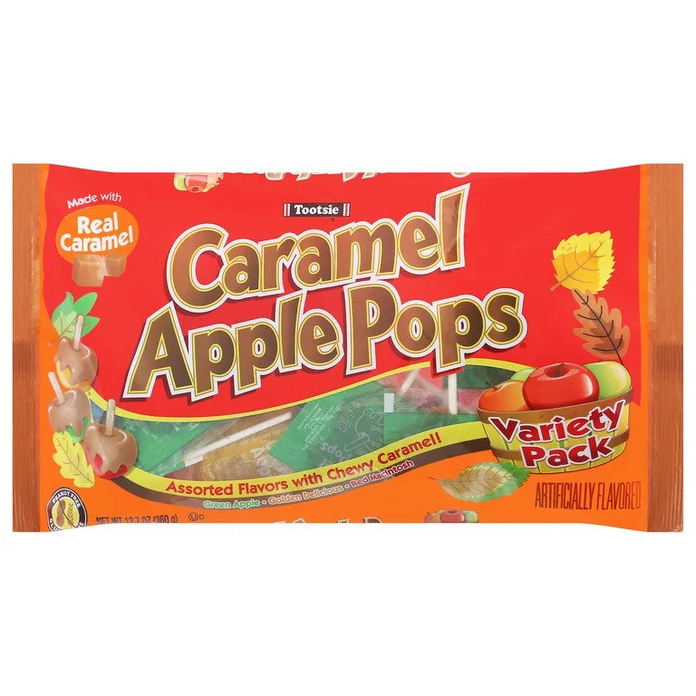 Tootsie Caramel Apple Pops Assorted Apple Orchard 12.7 oz. Limited Edition Fall Favorite | Walmart (US)