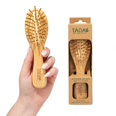 TADA Beauty Travel Size Wood Bristle Mini Hair Brush for Women and Girls | Walmart (US)
