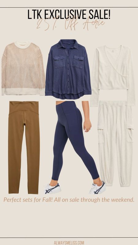 LTK sale alert!! So many adorable fall finds from Aerie. Perfect for running errands or a cozy evening in! Leggings come in multiple colors. All currently in stock!

Fall fashion
Outfit ideas
Aerie

#LTKSale #LTKfindsunder100 #LTKsalealert
