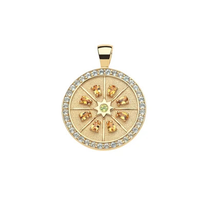 GRATITUDE Citrus Slice Embellished Coin SALE | Jane Win