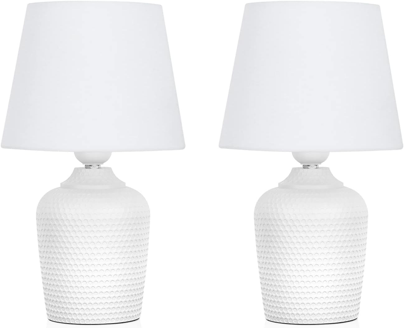 Sucolite Small 11.8" Table Lamps Set of 2, Bedside Nightstand Lamps for Bedroom Kid’s Room, Cut... | Amazon (US)