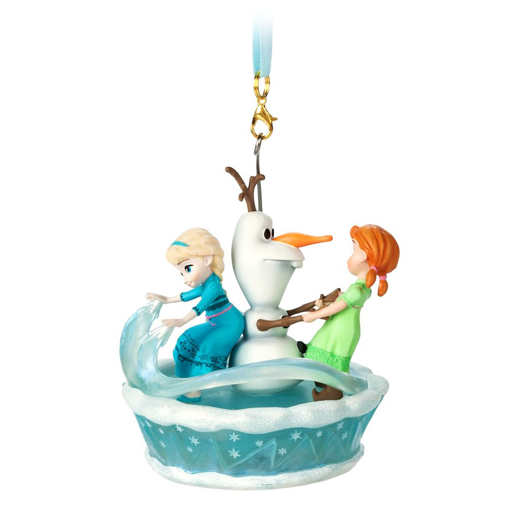 Anna, Elsa and Olaf Singing Living Magic Sketchbook Ornament – Frozen | Disney Store