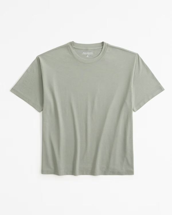Women's Soft Drape Fabric Easy Tee | Women's Tops | Abercrombie.com | Abercrombie & Fitch (US)