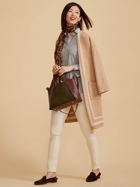 Marjorie Wool Cardigan in Stripe | J.McLaughlin