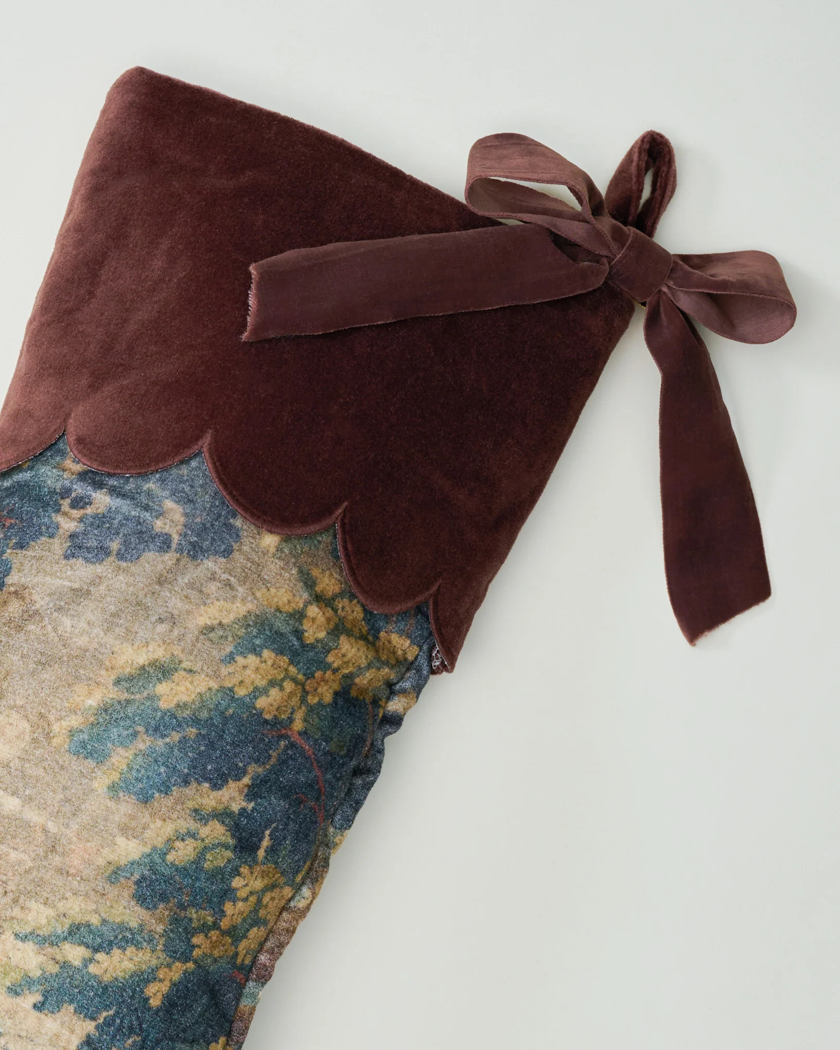Evergrove Printed Velvet Stocking | Magnolia