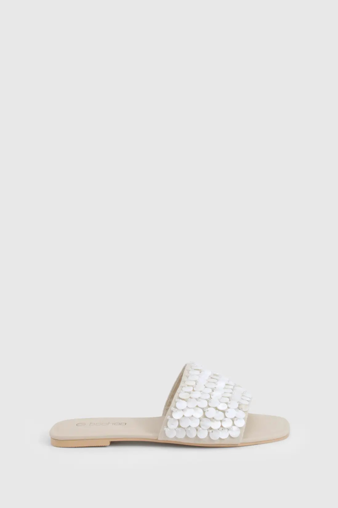 Natural Shell Trim Detail Sandals | Boohoo | Boohoo.com (UK & IE)