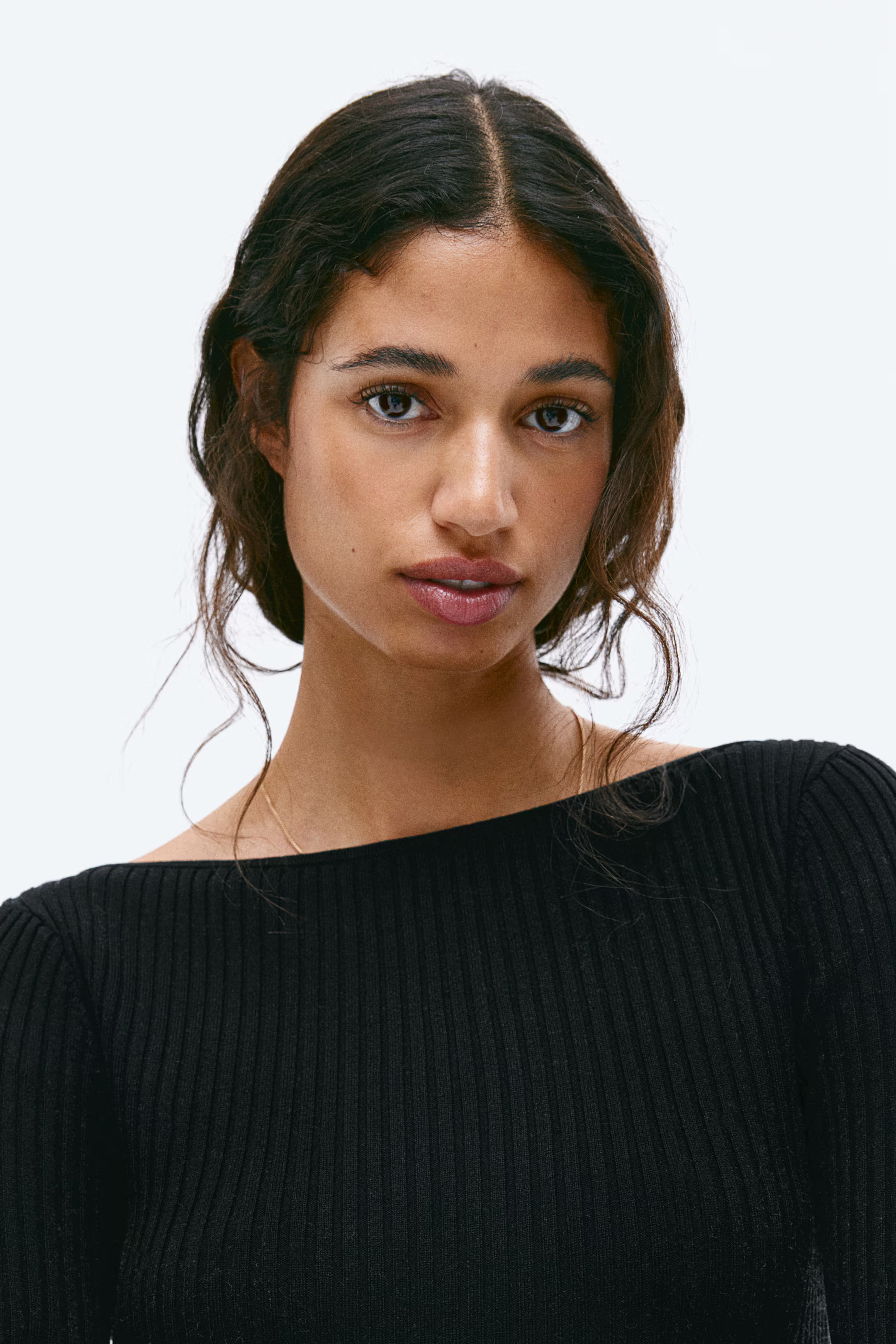 Rib-knit Boat-neck Top | H&M (US + CA)