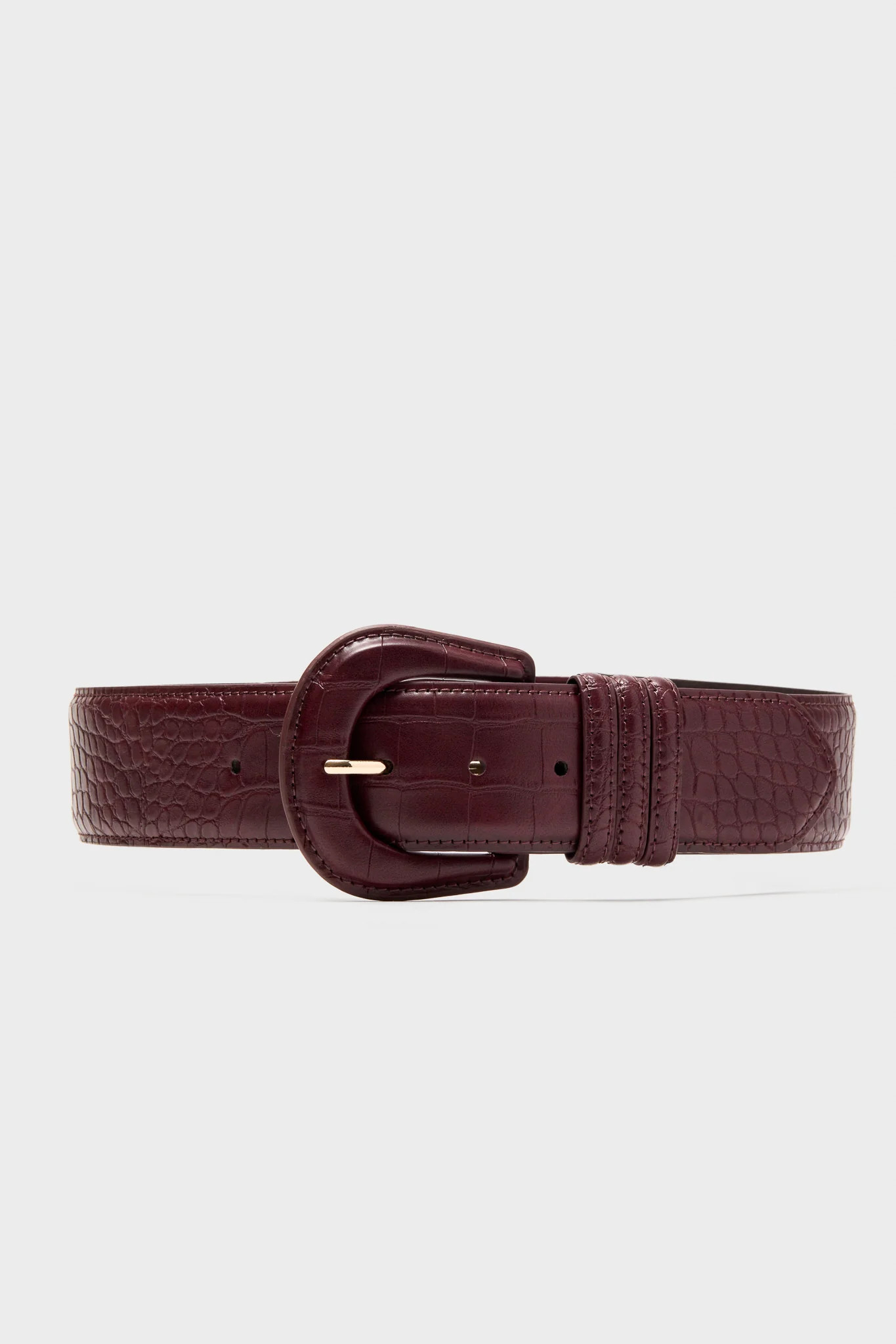 Oxblood Croc-Embossed Waist Belt | Tuckernuck (US)