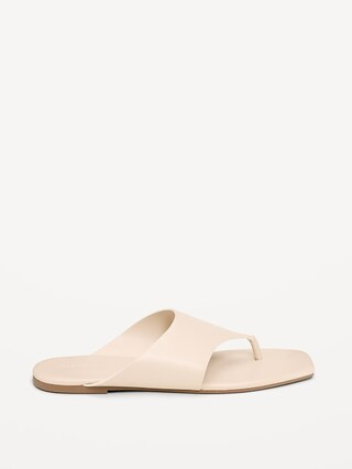 Faux-Leather Wide Thong Sandal for Women | Old Navy (US)