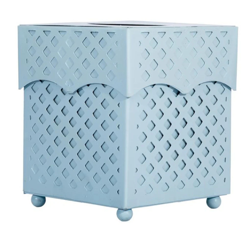 Blue Lattice Tissue Holder | The Well Appointed House, LLC