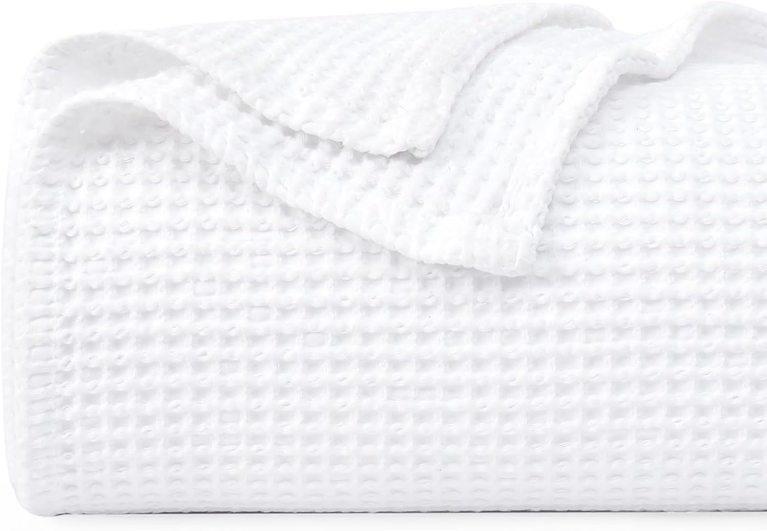 PHF 100% Cotton Waffle Weave Blanket King Size 104" x 90"-Lightweight Washed Soft Breathable Blan... | Amazon (US)