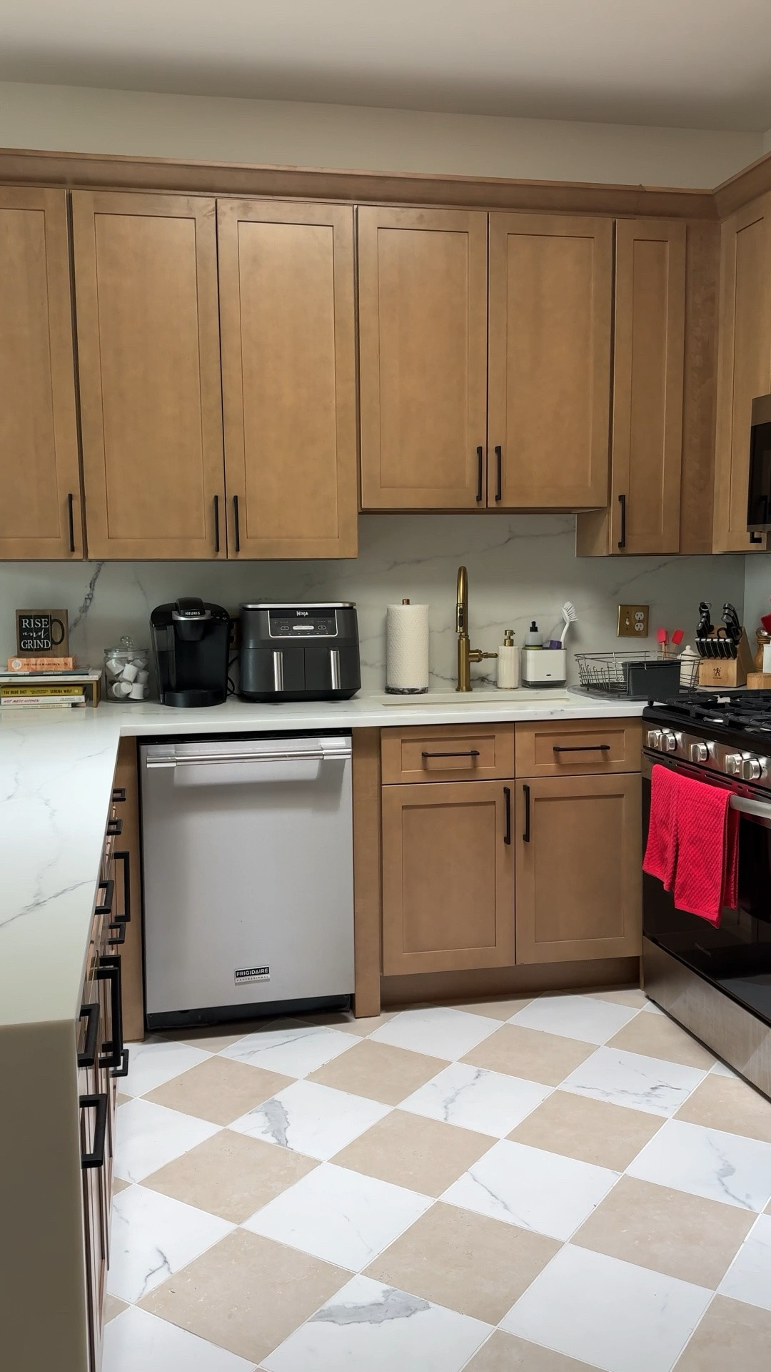 The before and after of our kitchen renovation! So happy with how this space turned out.

#LTKHome