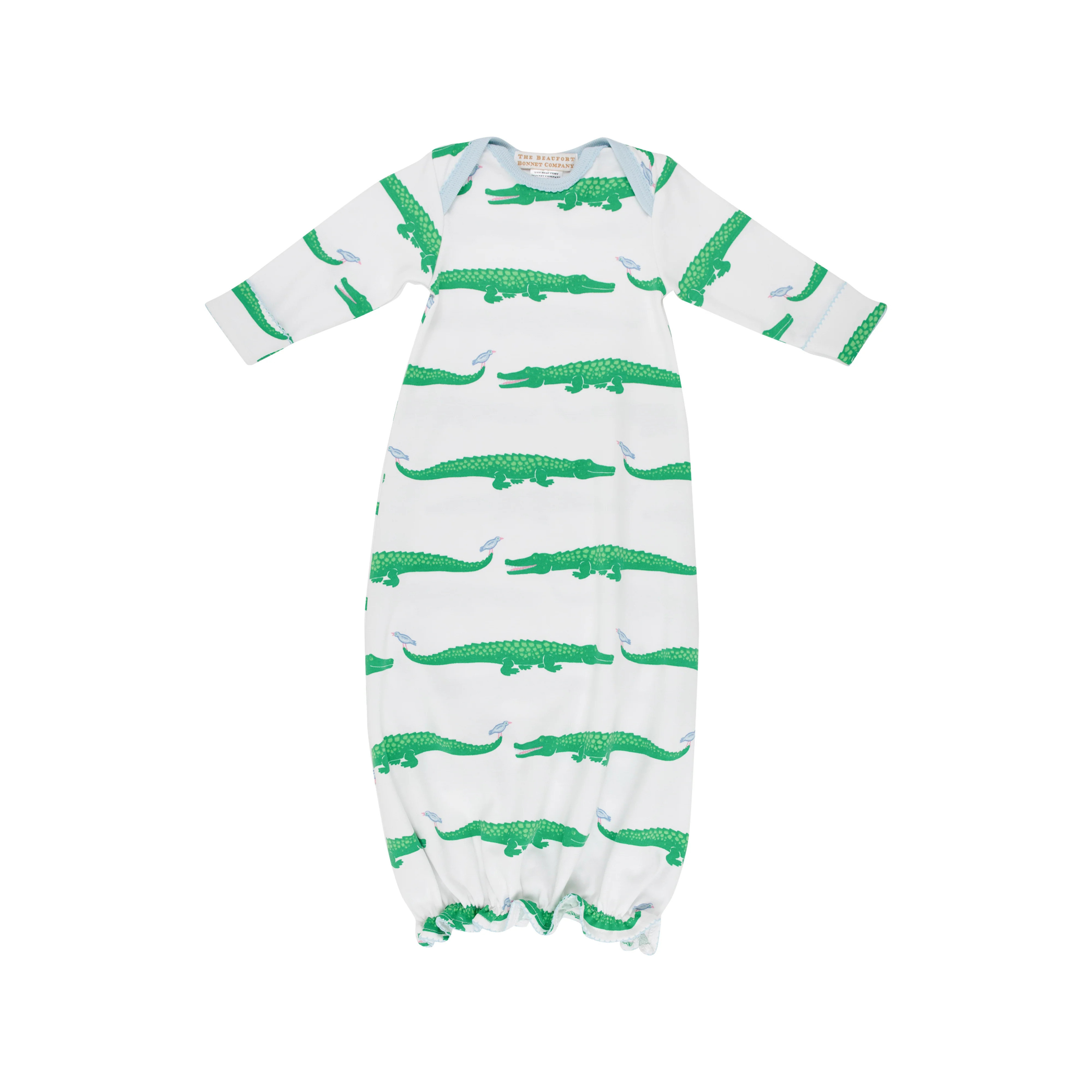 Adorable Everyday Gown - Gator Pond Pals with Buckhead Blue | The Beaufort Bonnet Company
