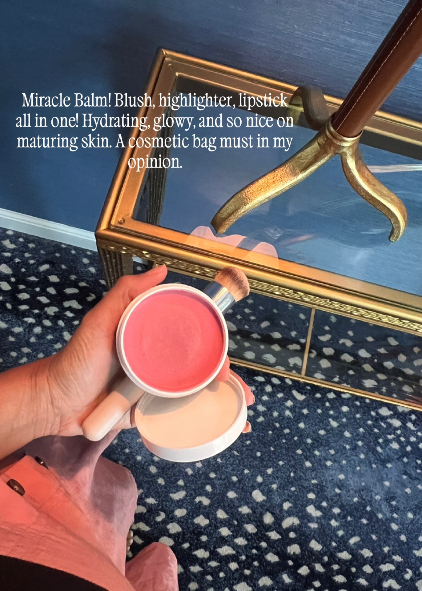 Meet Miracle Balm — a light-reflecting balm that gives your skin a fresh, healthy glow. It’s a highlighter, blush, bronzer, and so much more.

Tap it on cheeks, lips, or as an all-over tint for an effortlessly natural look. Layer it over foundation to warm things up or wear it on its own for a no-makeup glow.

Made with skin-loving ingredients, it melts in to leave skin feeling smooth, moisturized, and comfortable.

#LTKOver40 #LTKBeauty #LTKselfcare
