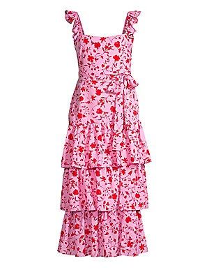 Charlotte Floral Tiered Sleeveless Dress | Saks Fifth Avenue