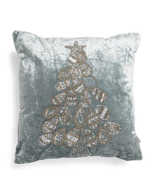 20x20 Tree Shells Beaded Pillow | TJ Maxx