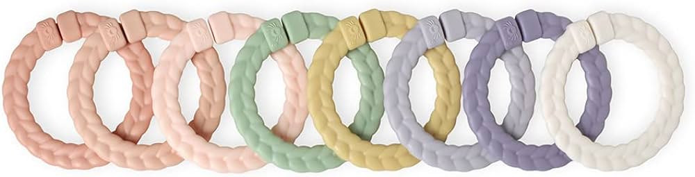 Itzy Ritzy Linking Ring Set; Set of 8 Braided, Rainbow-Colored Versatile Linking Rings; Attach to... | Amazon (US)