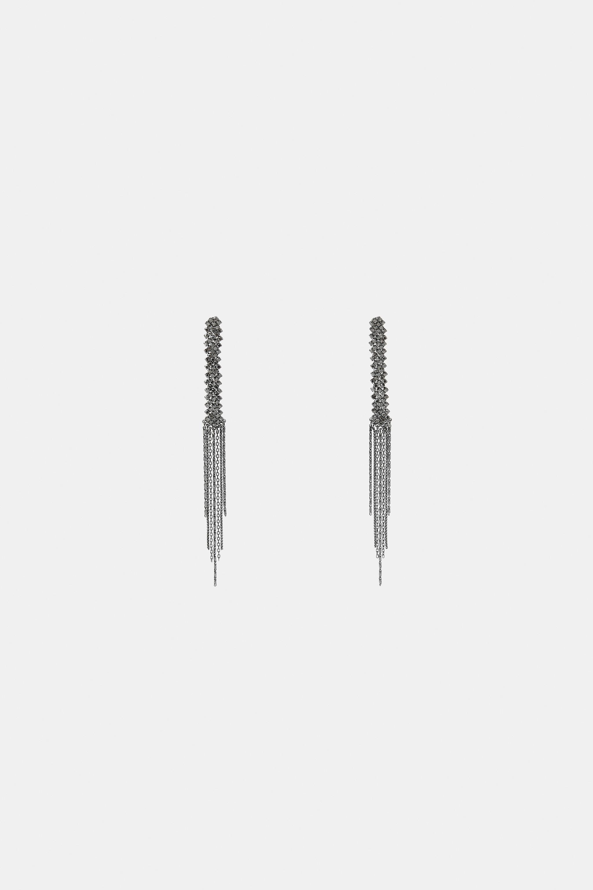LONG SHIMMER EARRINGS | Zara UK