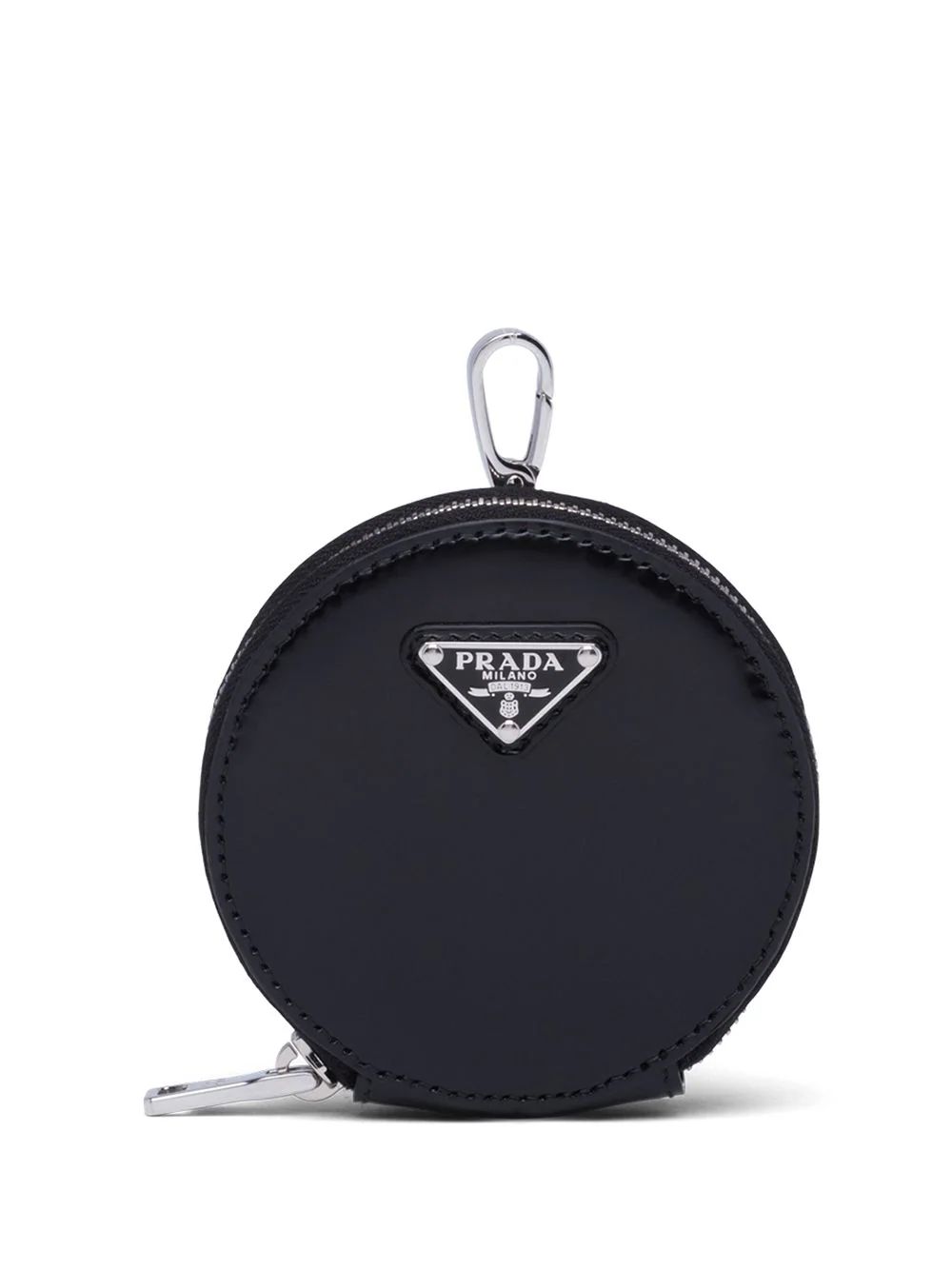 Prada brushed-leather Round mini-pouch - Farfetch | Farfetch Global