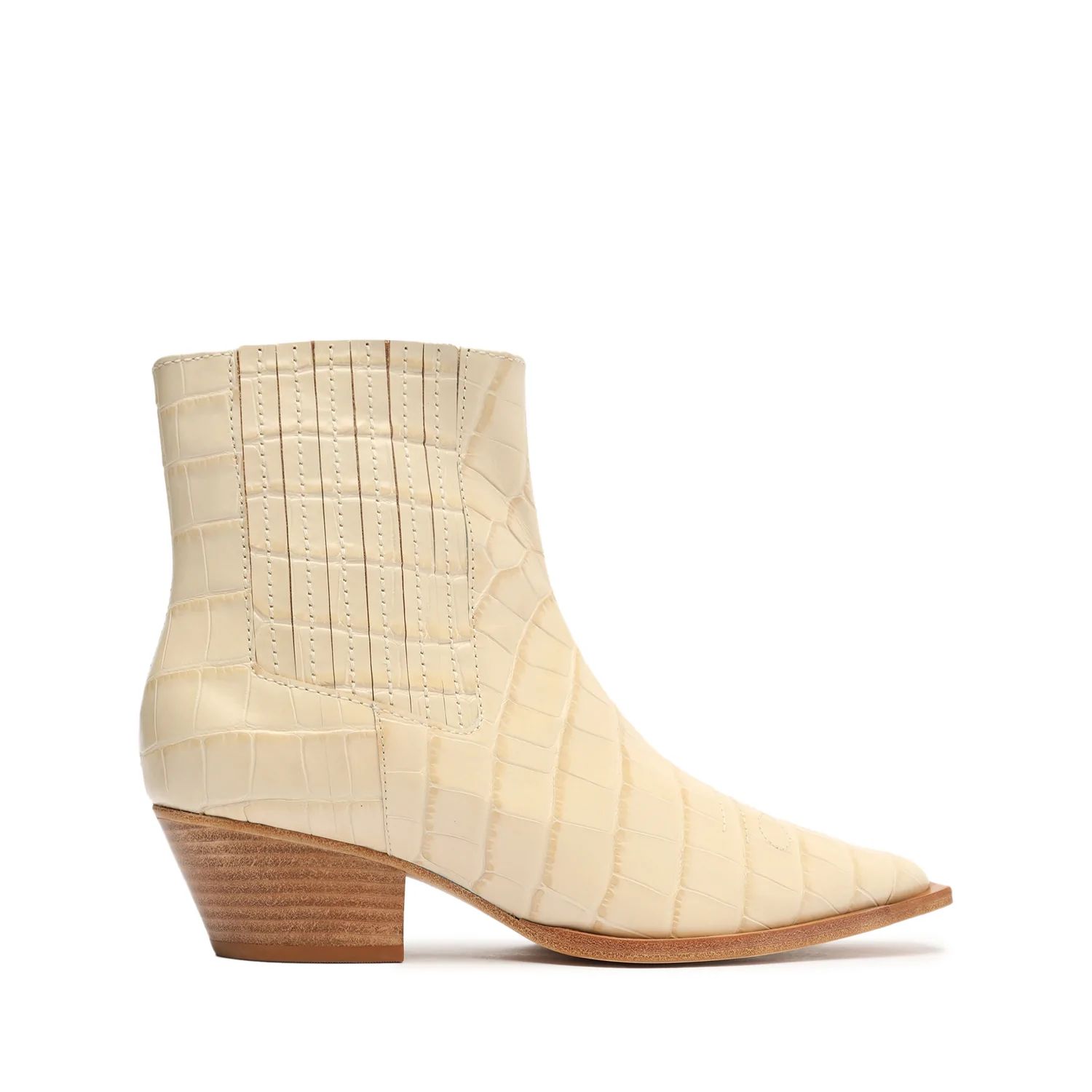 Briani Crocodile Embossed Leather Bootie | Schutz Shoes (US)