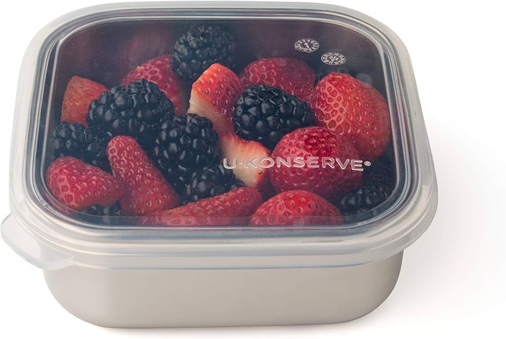 U KONSERVE Small To Go Container Square Clear Silicone, 1 EA | Amazon (US)